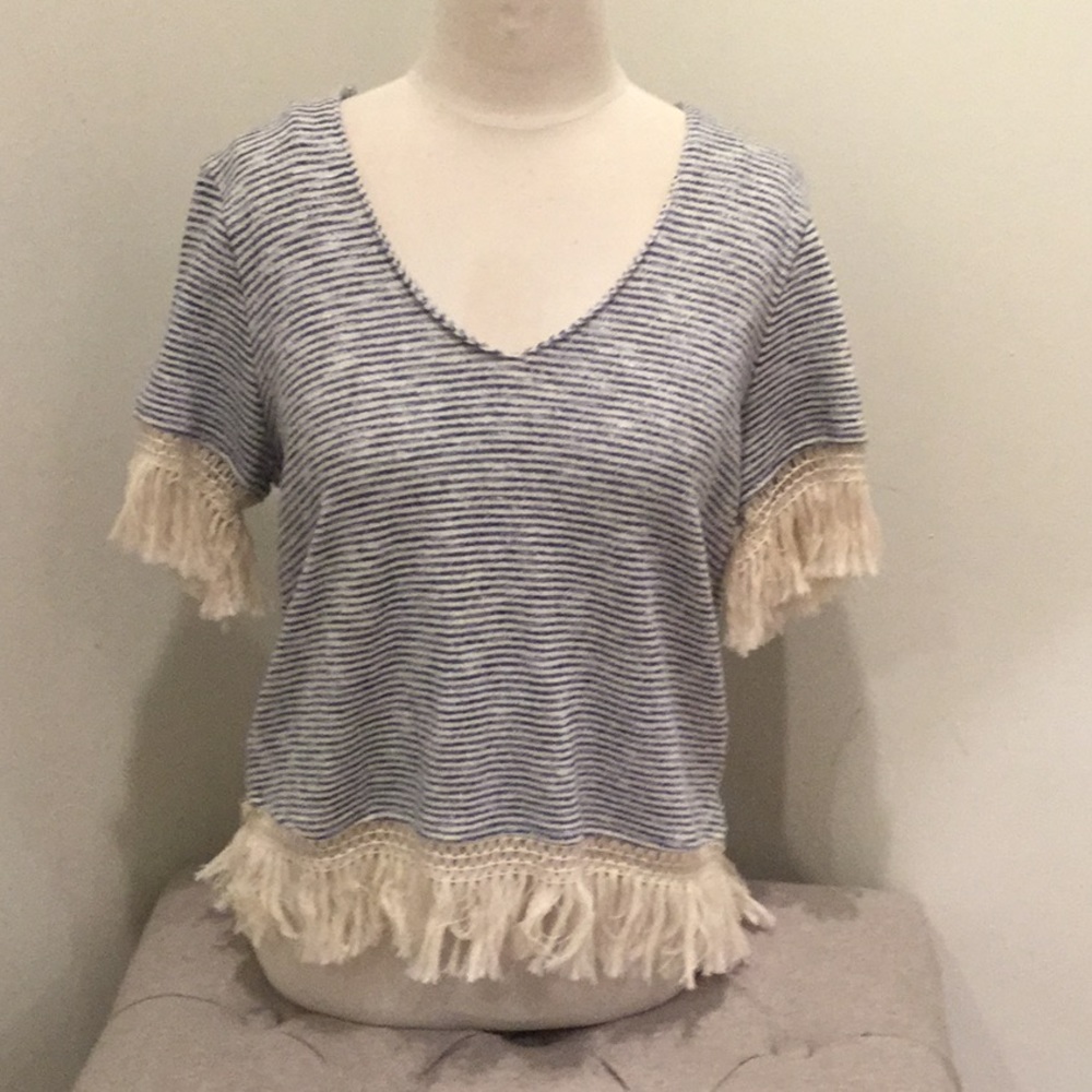 Maven Fringe Stripe Top